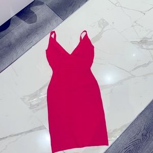 Here leger hot pink dress